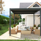 Load image into Gallery viewer, Heavy-Duty Aluminium Pergola with Dual Zone Louvred Roof - 3x3m