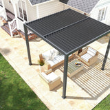 Load image into Gallery viewer, Heavy-Duty Aluminium Pergola with Dual Zone Louvred Roof - 3x3m