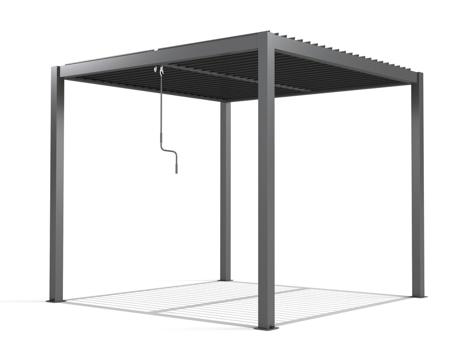 Heavy-Duty Aluminium Pergola with Dual Zone Louvred Roof - 3x3m