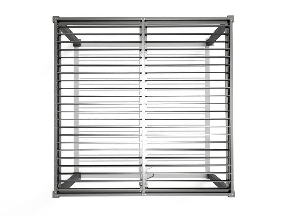 Heavy-Duty Aluminium Pergola with Dual Zone Louvred Roof - 3x3m