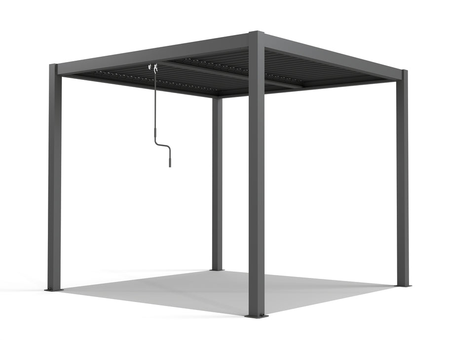 Heavy-Duty Aluminium Pergola with Dual Zone Louvred Roof - 3x3m