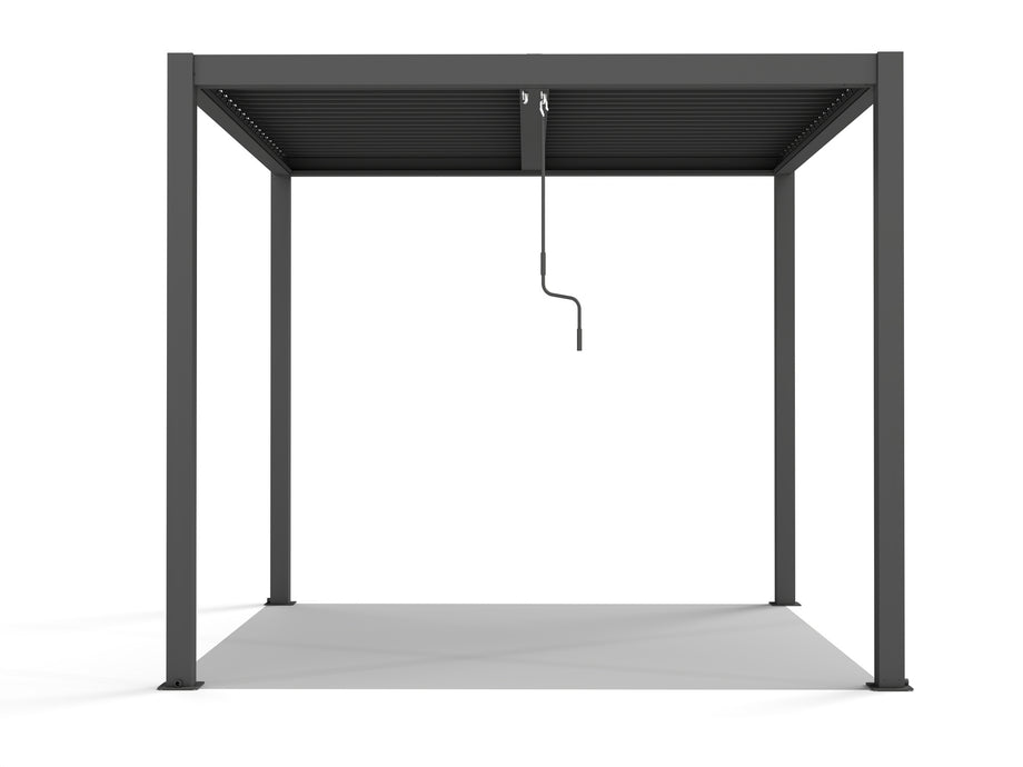 Heavy-Duty Aluminium Pergola with Dual Zone Louvred Roof - 3x3m