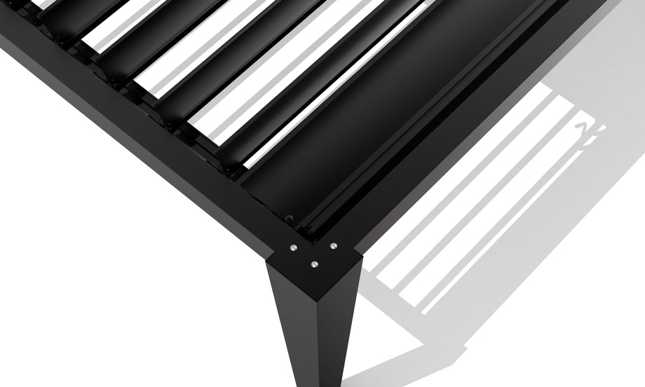 Heavy-Duty Aluminium Pergola with Dual Zone Louvred Roof - 6x3m