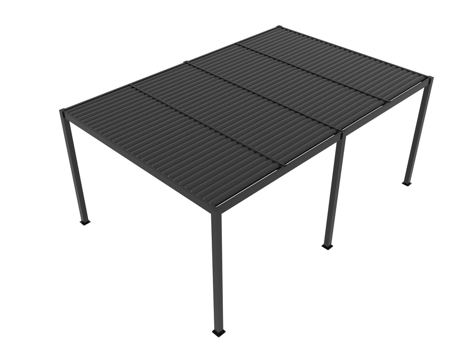 Heavy-Duty Aluminium Pergola with Dual Zone Louvred Roof - 6x3m