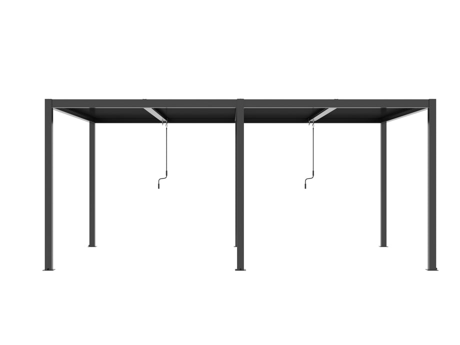 Heavy-Duty Aluminium Pergola with Dual Zone Louvred Roof - 6x3m
