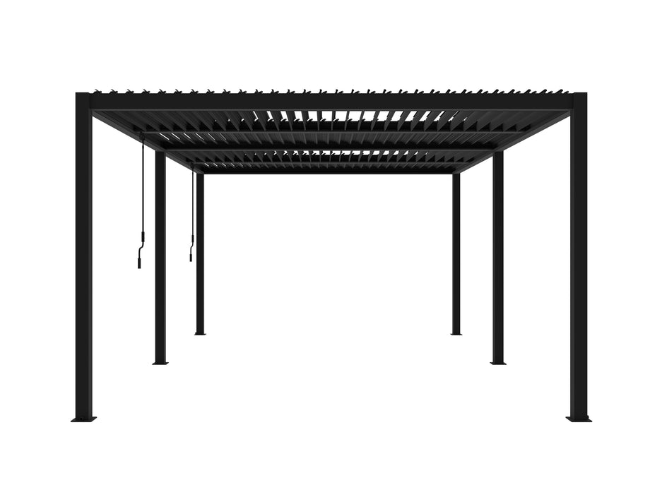 Heavy-Duty Aluminium Pergola with Dual Zone Louvred Roof - 6x3m