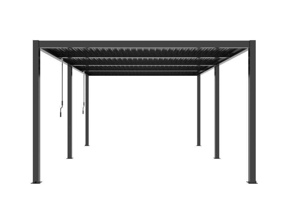Heavy-Duty Aluminium Pergola with Dual Zone Louvred Roof - 6x3m