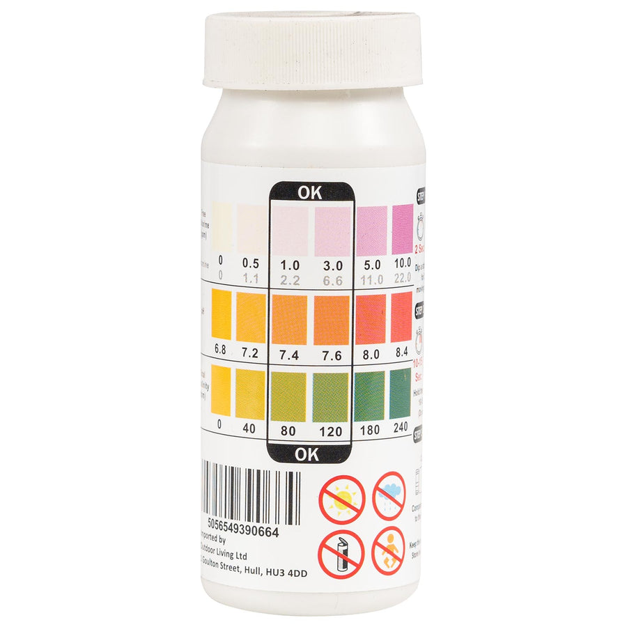 3-in-1 Pool/Hot Tub Test Strips - Pack of 50