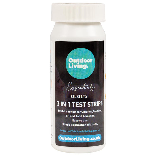 3-in-1 Pool/Hot Tub Test Strips - Pack of 50