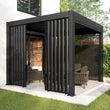 Load image into Gallery viewer, Heavy Duty Aluminium Single Vertical Slatted Pergola Screen in Charcoal
