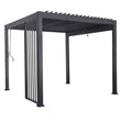 Load image into Gallery viewer, Heavy Duty Aluminium Single Vertical Slatted Pergola Screen in Charcoal
