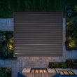 Load image into Gallery viewer, 3 x 3m Heavy Duty Aluminium Charcoal Automatic Louvred Pergola with LED Lighting &amp; 2 Textilene Side Panels
