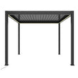 Load image into Gallery viewer, 3 x 3m Heavy Duty Aluminium Charcoal Automatic Louvred Pergola with LED Lighting &amp; 2 Textilene Side Panels
