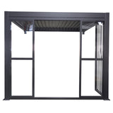 Load image into Gallery viewer, Aluminium Glazed Sliding Pergola Doors System in Charcoal