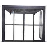 Load image into Gallery viewer, Aluminium Glazed Sliding Pergola Doors System in Charcoal