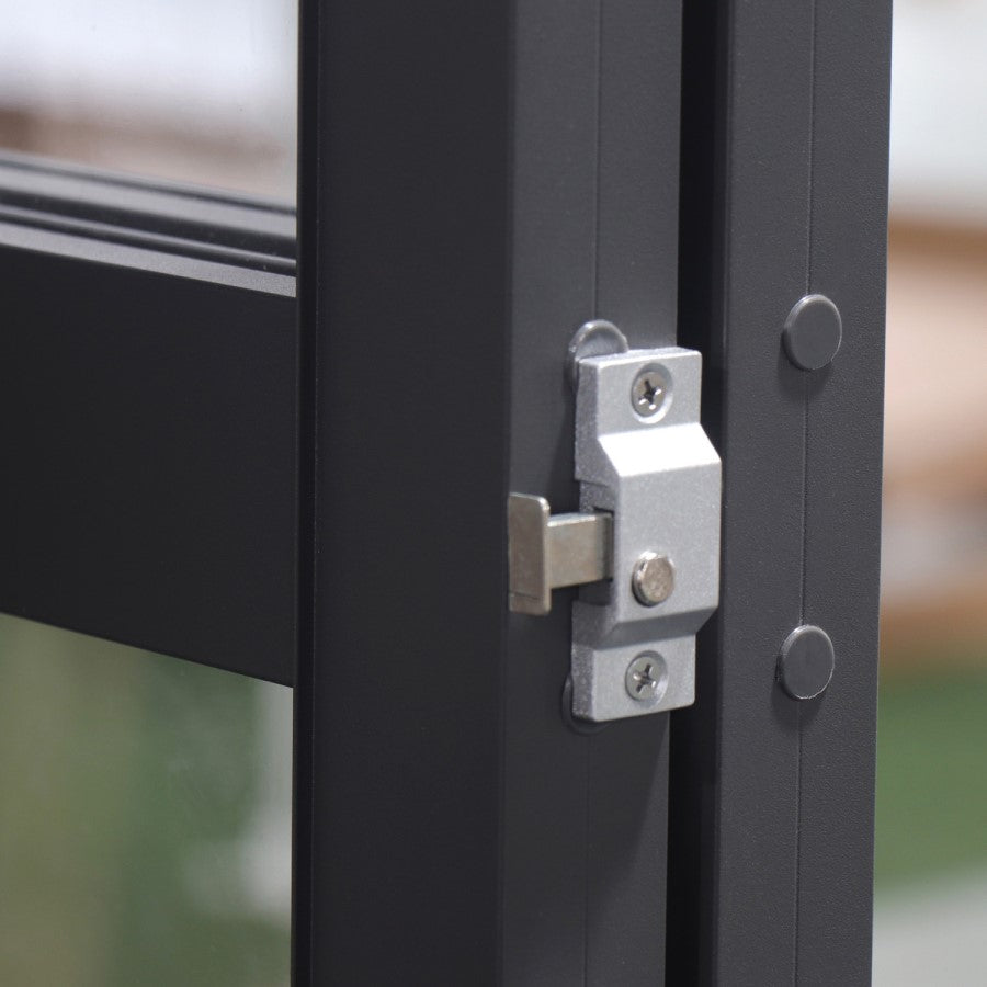 Aluminium Glazed Sliding Pergola Doors System in Charcoal