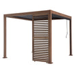 Load image into Gallery viewer, Heavy Duty Aluminium Single Slatted Adjustable Pergola Screen in Wood Effect
