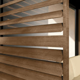 Load image into Gallery viewer, Heavy Duty Aluminium Single Slatted Adjustable Pergola Screen in Wood Effect