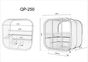 Hekla Cube 250 - 6 Person Outdoor Sauna