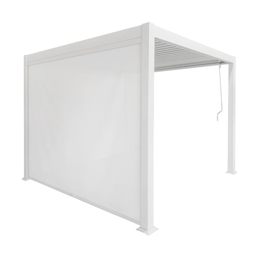 3 x 3m White Fitted Side Screen – Outdoor Living