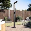 Load image into Gallery viewer, Black Thermostatic Mixer Outdoor Shower with Pencil Hand Shower 2 Outlets - Suva
