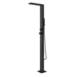 Load image into Gallery viewer, Black Thermostatic Mixer Outdoor Shower with Pencil Hand Shower 2 Outlets - Suva
