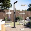 Load image into Gallery viewer, Black Thermostatic Mixer Outdoor Shower with Pencil Hand Shower 2 Outlets - Suva
