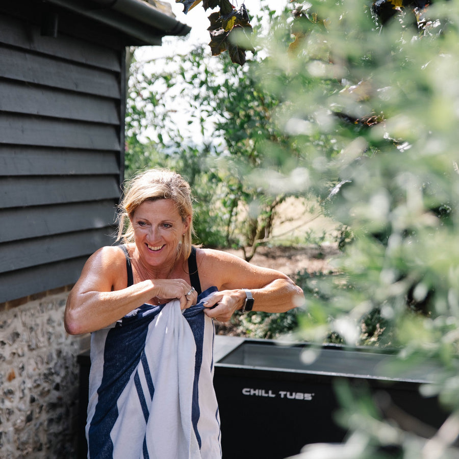 Sally Gunnell in Superior Wellness Chill Tubs Ice Bath