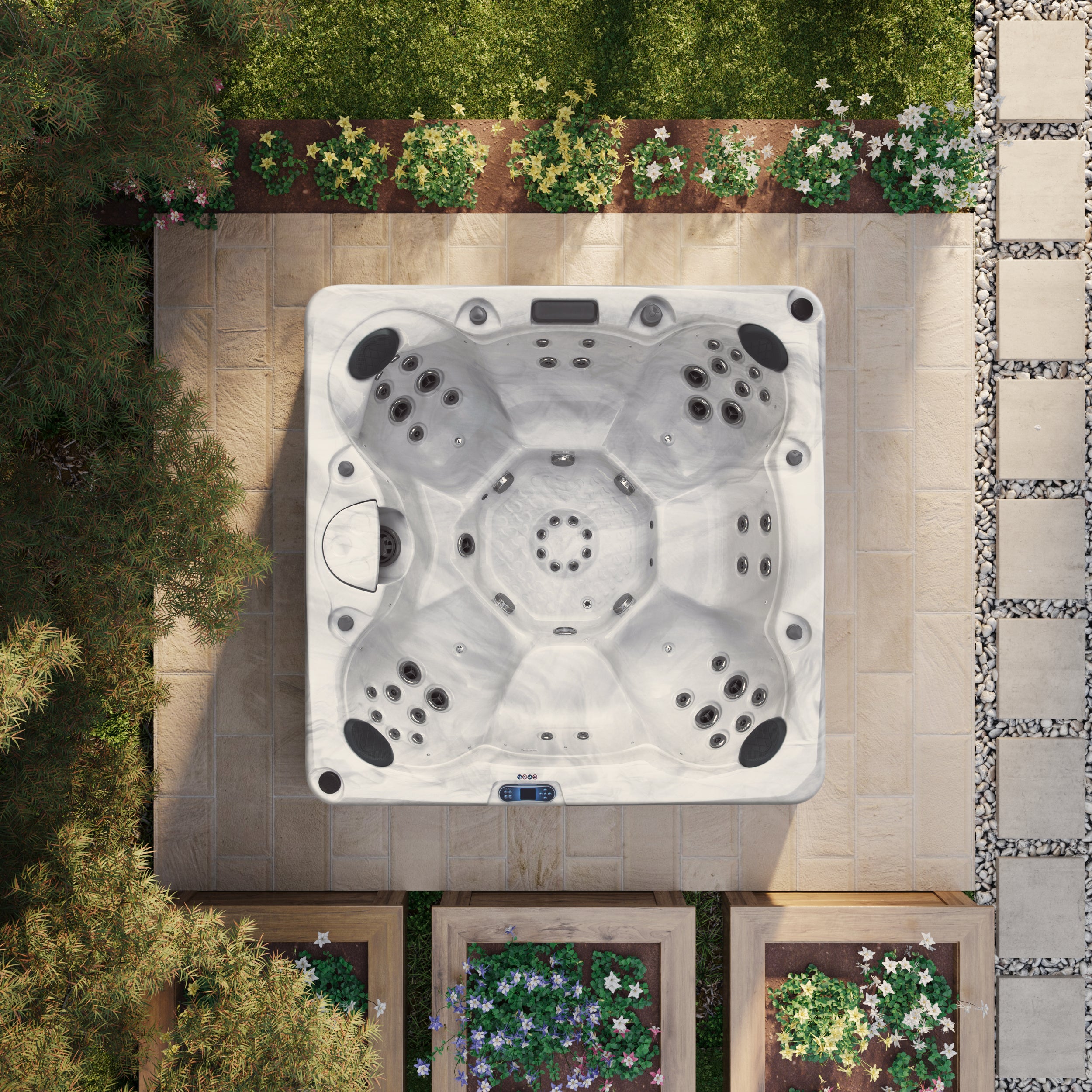 Outdoor Living Sanctuary Hot Tub