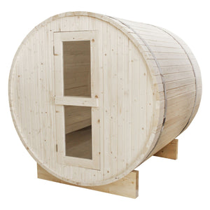 4 Person Outdoor Barrel Sauna - Outdoor Living