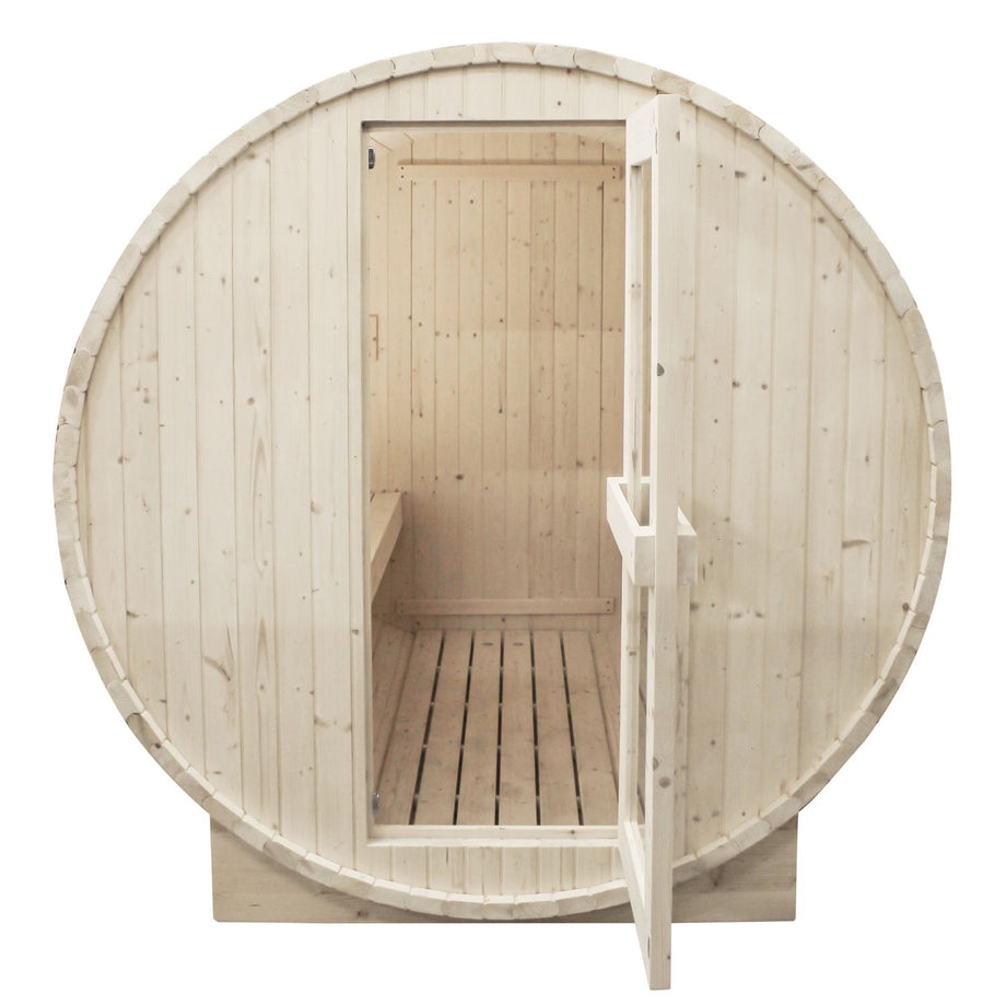 4 Person Outdoor Barrel Sauna - Outdoor Living