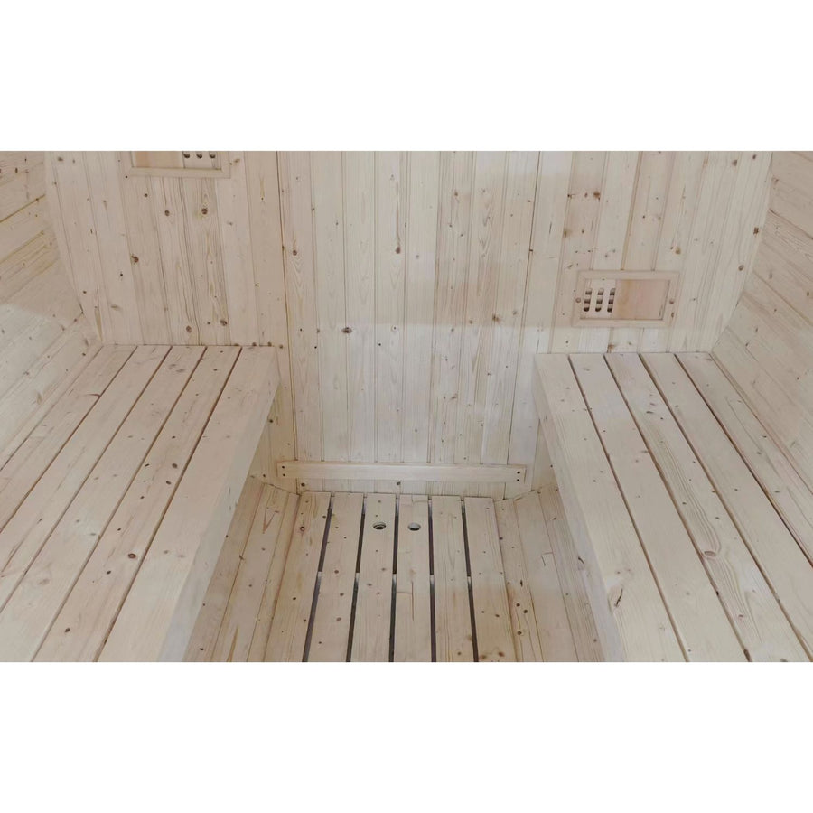 4 Person Outdoor Barrel Sauna - Outdoor Living
