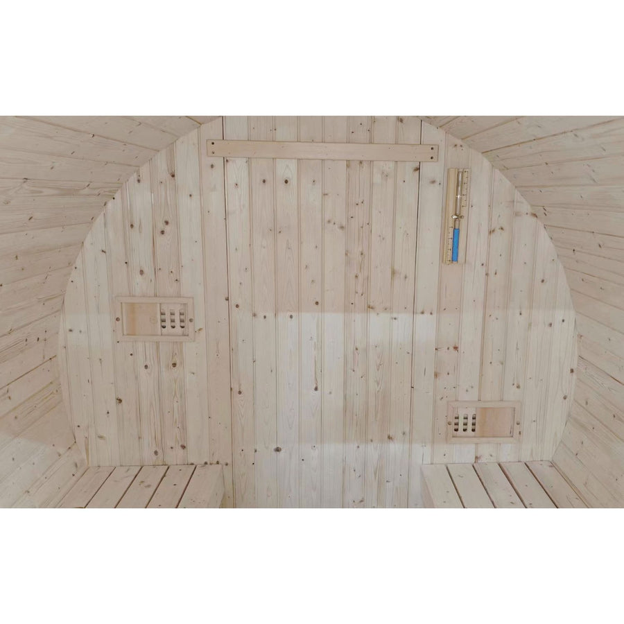 4 Person Outdoor Barrel Sauna - Outdoor Living