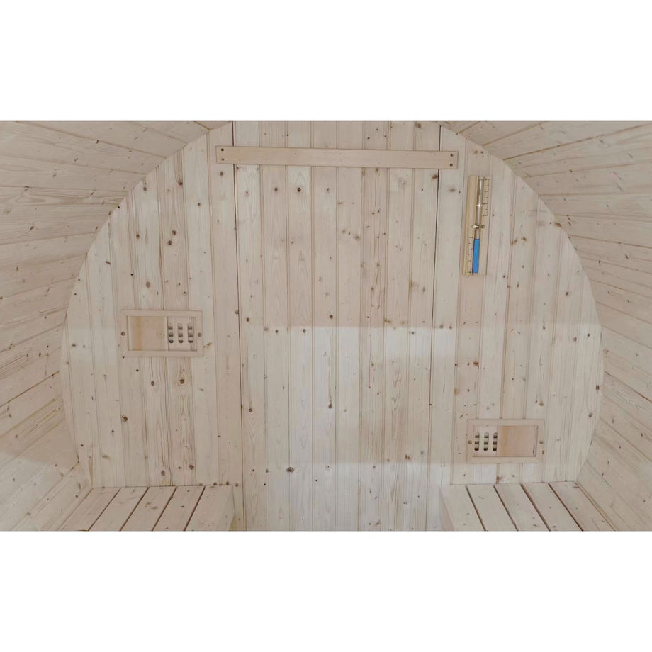 4 Person Outdoor Barrel Sauna - Outdoor Living