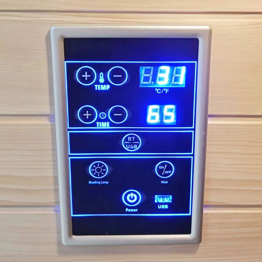 2 Person Indoor Infra-red Sauna - Black - Outdoor Living