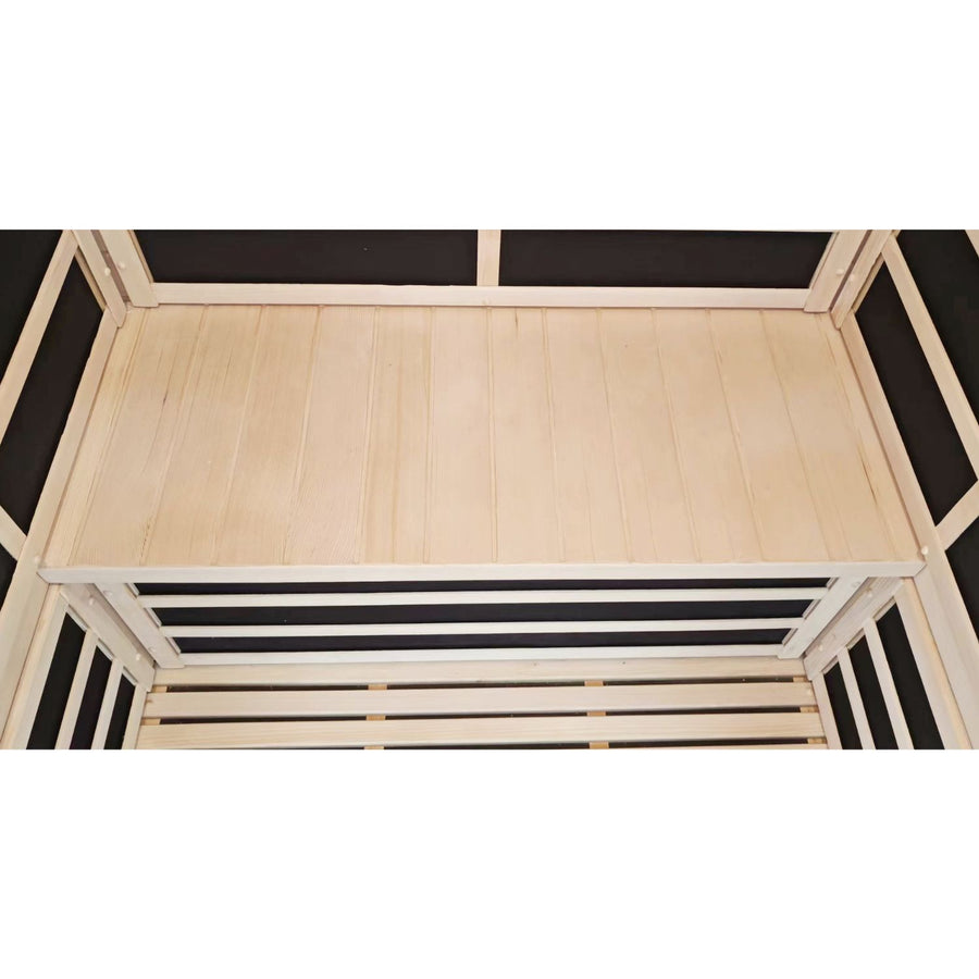 2 Person Indoor Infra-red Sauna - Black - Outdoor Living