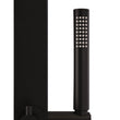 Load image into Gallery viewer, Black Thermostatic Mixer Outdoor 2 Outlets Shower Set with Wood Effect Base - Zen
