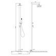 Load image into Gallery viewer, Black Thermostatic Mixer Outdoor 2 Outlets Shower Set with Wood Effect Base - Zen
