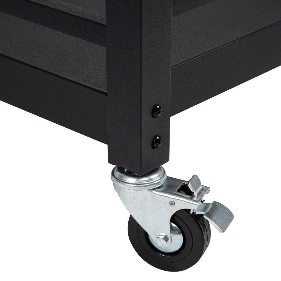 Boss Grill BBQ Serving Trolley with Utensil Hooks and Bottle Opener