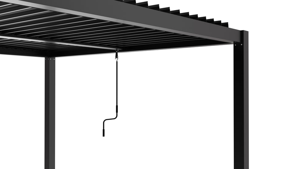 Heavy-Duty Aluminium Pergola with Dual Zone Louvred Roof - 4x3m