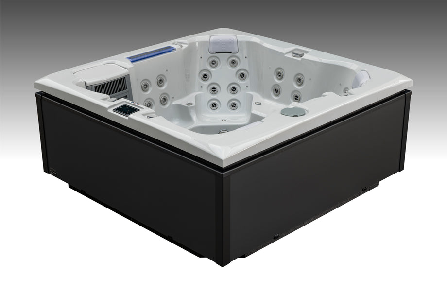 Edge Kensington Hot Tub in Dark Grey — lounger layout