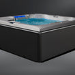 Load image into Gallery viewer, Edge Kensington Hot Tub in Dark Grey — illuminated exterior
