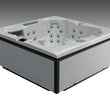 Load image into Gallery viewer, Edge Kensington Hot Tub in Light Grey — cabinet finish and exterior view
