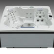 Load image into Gallery viewer, Edge Kensington Hot Tub in Light Grey — seating and cabinet view
