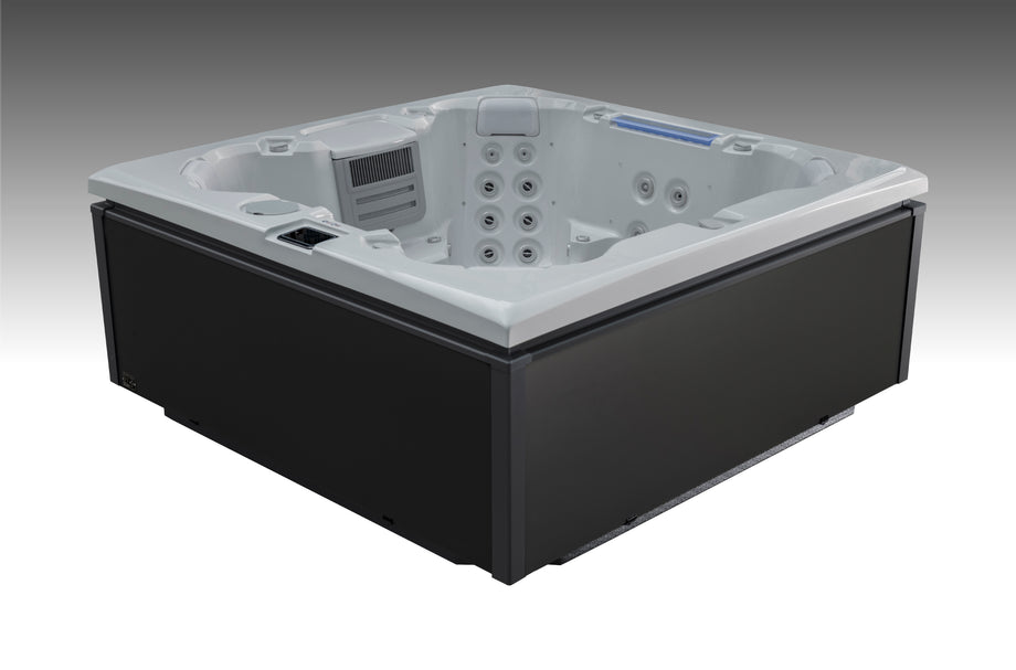 Edge Knightsbridge Hot Tub in Dark Grey — cabinet exterior