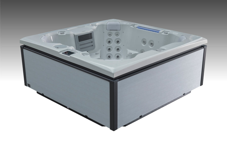 Edge Knightsbridge Hot Tub in Light Grey — cabinet exterior