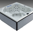Load image into Gallery viewer, Edge Knightsbridge Hot Tub in Light Grey — all-seater seating view
