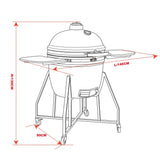 Load image into Gallery viewer, Boss Grill King Egg - 27 Inch Ceramic Kamado Style Charcoal Smoker BBQ Grill
