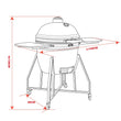 Load image into Gallery viewer, Boss Grill King Egg - 27 Inch Ceramic Kamado Style Charcoal Smoker BBQ Grill
