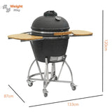 Load image into Gallery viewer, Boss Grill The Egg XL - 22 Inch Ceramic Kamado Style Charcoal Smoker BBQ Grill